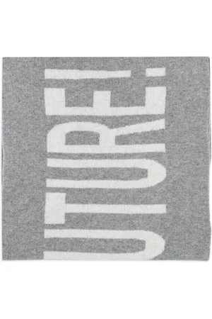Moschino Logo-intarsia wool scarf
