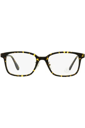 Moncler Tortoiseshell rectangle-frame glasses