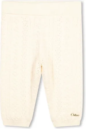 Chloé Logo-embroidered knitted trousers