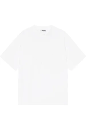 Ganni Cotton round-neck t-shirt