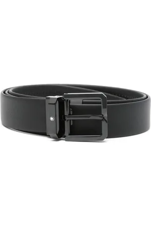 Montblanc Square-buckle leather belt