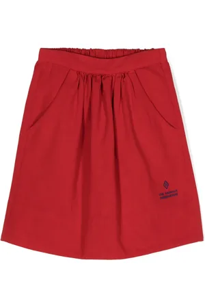 The Animals Observatory Sow logo-embroidered midi skirt