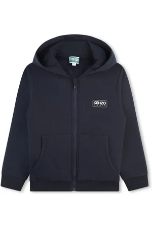 Kenzo Rear logo print zipped hoodie