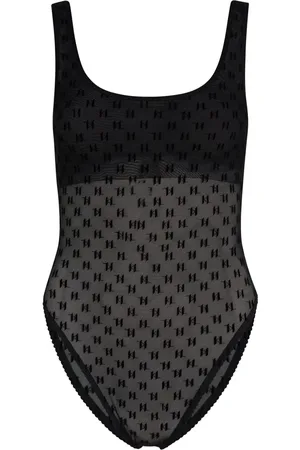 Karl Lagerfeld Monogram-mesh bodysuit