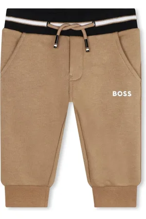 HUGO BOSS Logo-print cotton-blend trousers