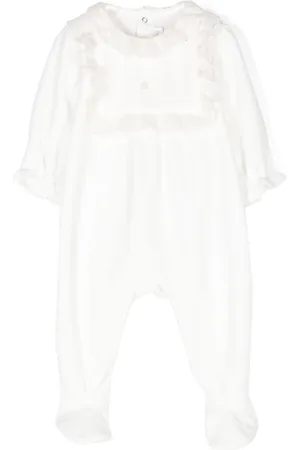 Tartine Et Chocolat Lace-trim velvet pajamas