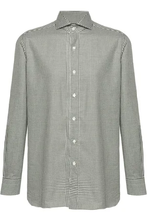 LUIGI BORRELLI NAPOLI Gingham-check shirt