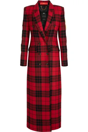Elisabetta Franchi Patch-detail double-breasted coat