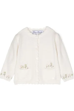 Tartine Et Chocolat Floral-embroidered cardigan