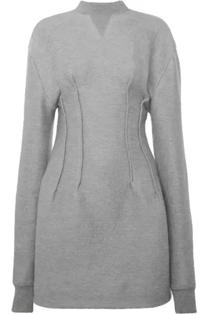 J.W.Anderson Textured long-sleeve hourglass dress