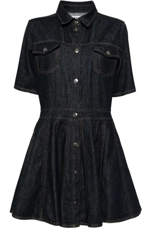 Msgm Button-down denim mini dress