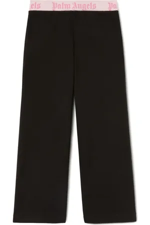 Palm Angels Logo-waistband cotton track pants