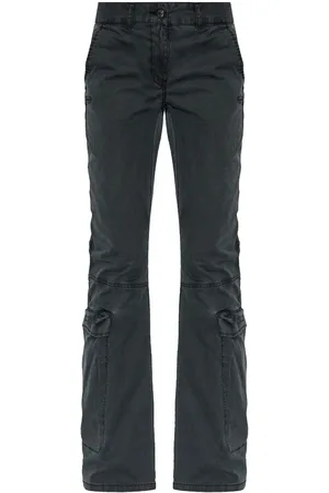 Diesel Low-rise cotton flared trousers