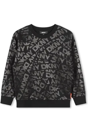 DKNY All-over logo-tape cotton sweatshirt
