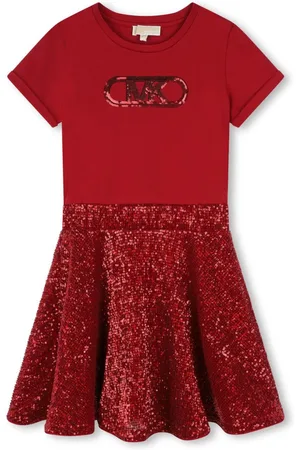 Michael Kors Logo-print sequin-embellished dress