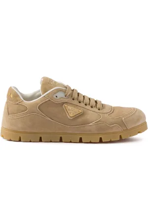 Prada Faded-suede sneakers