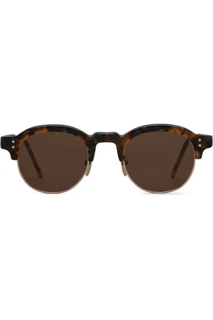 Thom Browne Tortoiseshell oval-frame sunglasses