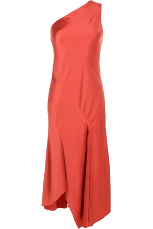 Lethicia Bronstein One-shoulder satin-finish dress