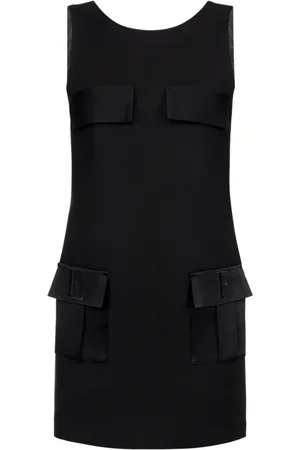 Elisabetta Franchi Pocket-detail boxy crêpe mini dress