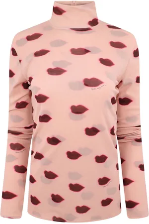 Stella McCartney Lips-print long-sleeve top