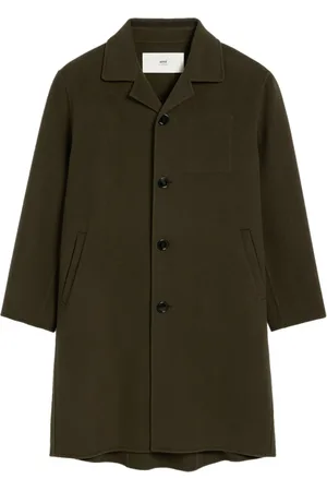 Ami Single-breasted felted coat
