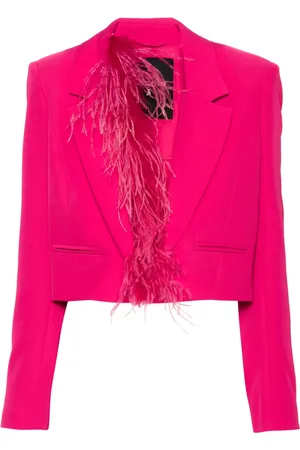 Patrizia Pepe Feather-trim blazer