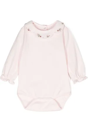 Tartine Et Chocolat Floral-embroidered bodysuit