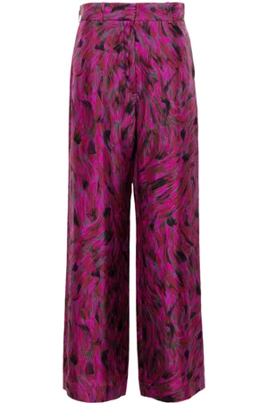 Lanvin Brush stroke-printed trousers