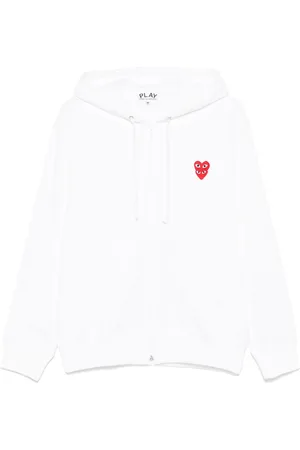 Comme des Garçons Double Heart-patch hoodie