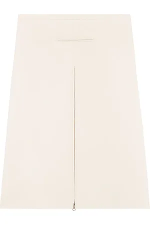 Courrèges Layered front-zip midi skirt