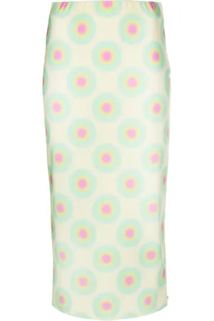 Sportmax Graphic-print midi skirt