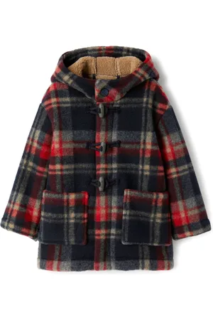 Il gufo Tartan-check print duffle coat