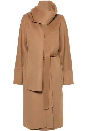 ERIKA CAVALLINI Belted virgin wool coat