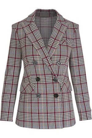 VERONICA BEARD Checked double-breasted blazer