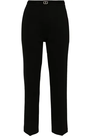 Twin-Set Oval T creased trousers