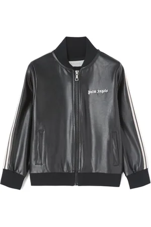 Palm Angels Faux-leather track jacket