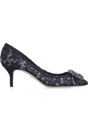 Dolce & Gabbana Lace-detail 75mm heeled pumps