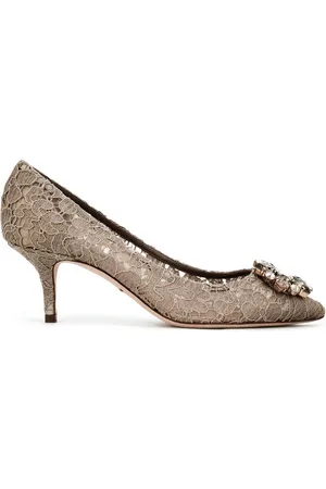 Dolce & Gabbana Rainbow Lace 60mm brooch-detail pumps