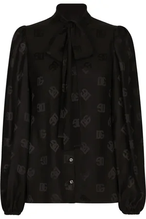 Dolce & Gabbana Monogram-jacquard silk shirt