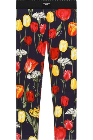 Dolce & Gabbana Tulip-print slip-on leggings