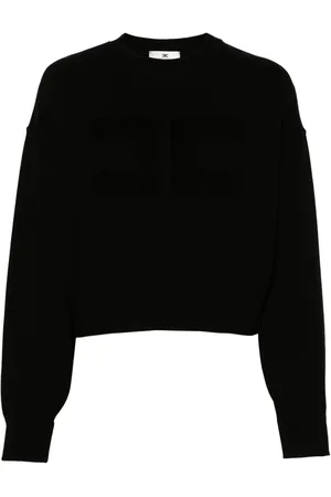 Elisabetta Franchi Logo-embroidered cropped sweatshirt