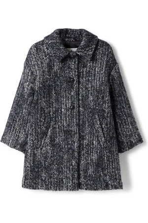 Il gufo Herringbone-pattern single-breasted coat