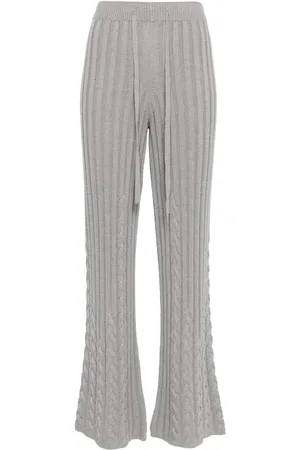 Twin-Set Cable-knit flared trousers