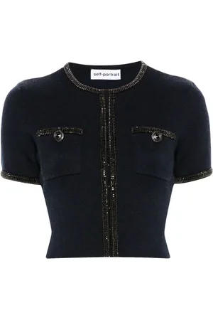 Self-Portrait Crystal-embellished cardigan