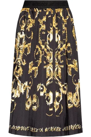 VERSACE Chromo Couture pleated midi skirt