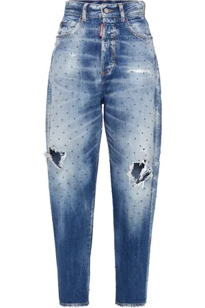 Dsquared2 Bleached-wash cropped jeans