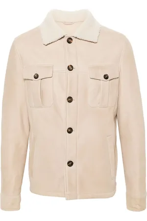 ELEVENTY Shearling shirt jacket