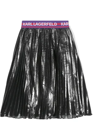 Karl Lagerfeld Logo-waistband midi skirt