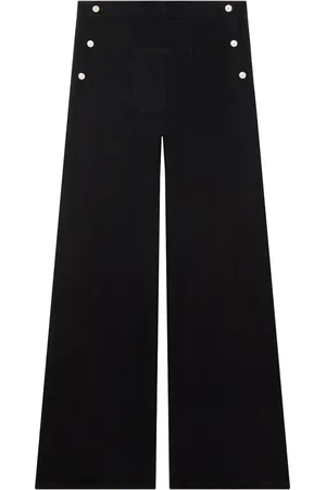 Courrèges Wide-leg cotton-blend trousers
