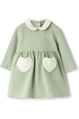 Il gufo Heart-appliqué dress